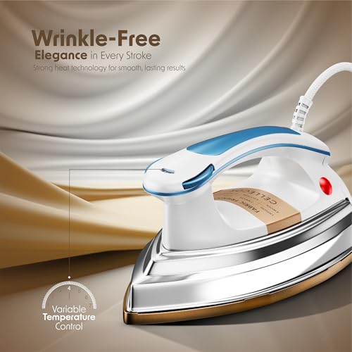 Image of CELLECOR CDIHW10-WH Ironix Dry Iron 1000W |Heating Power| Electric Iron - White