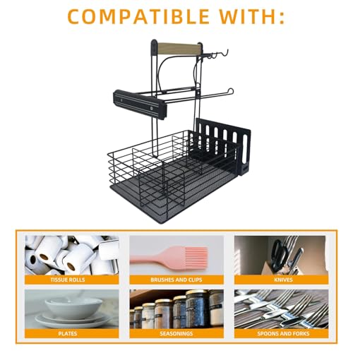 Organizador para parrilla portátil CANSHOW Grill Caddy miniatura 6