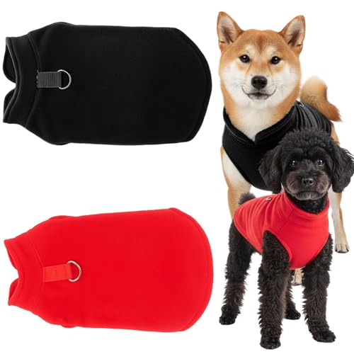 2 Stück Hundepullover Kleine Hunde, Hunde Pullover Kleine Hund, Hundepullover Fleece, Hunde...