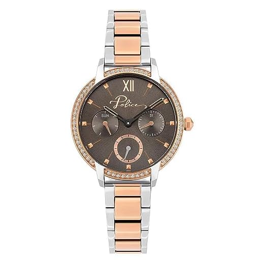 Police Reloj Analógico para Unisex Adultos de Cuarzo con Correa en Acero Inoxidable PL16043BSTR.39M