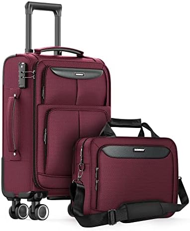 SHOWKOO Carry-on Luggage 2 Piece Softside