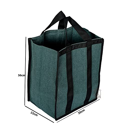 Image of Medium Heavy Duty Canvas Grocery Bag (Thela) | Reusable Shopping Tote Bag for Vegetables, Groceries & Lunch Carry | Durable Cloth Market Bag with Strong Handles | 12 x 9 x 14.5 Inches