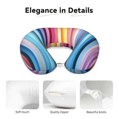 Almohada cuello U espuma viscoelástica para viaje miniatura 4