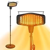 Antarctic Star Patio Heater Electric Heater,Vertical indoor/outdoor garden heater, Height and Angle...