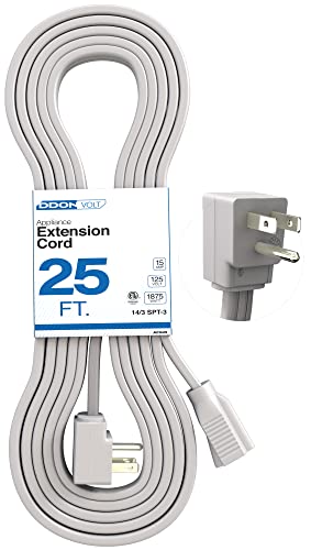 Appliance Extension Cord - 25ft Heavy Duty Gray Extension Wire for Air Conditioner, Refrigerator...