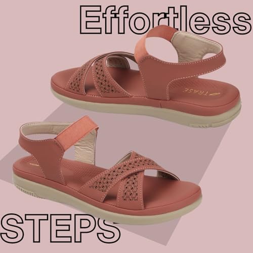 Image of TRASE Casual Flat Sandals For Women | Footwear For Woman | Flats | Women Sandals | Comfortable Sandals For Women And Girls | Softs And Stylish Sandal For Office And Daily Use