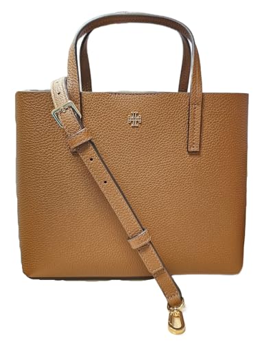 Tory Burch 85985 Bolsa feminina pequena Blake Cortado marrom com ferragens douradas, Cortado marrom, Small