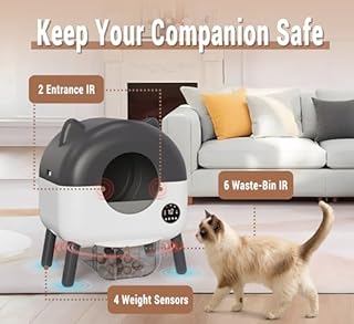 Self Cleaning Litter Box, MeowWhimsy Extra Large Automatic Litter Box Cleaning Robot S7 for Cats, Smart Safety Sensors-App Control-Low Noise, Washable Tray,40pcs Trash Bag