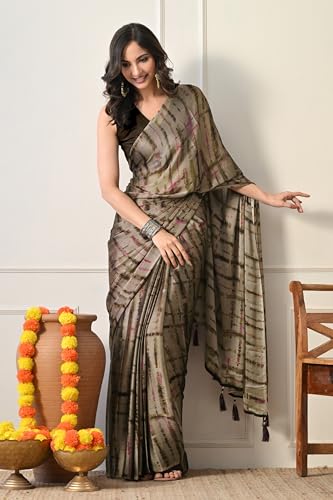 Image of MIRCHI FASHION Saree for Woman Chiffon Shibori Printed | Lightweight Regular Use and Professional Office Sari with Blouse Piece