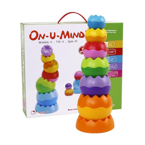 Starnearby Baby Stacking Toys, Montessori Toys for 1 Year Old Stacking Balls Sensory Toys for Babies 6-12 Months, Fine Motor Skills Toys Early Educational Gifts Baby Toys for 1 Year Old Boys Girls