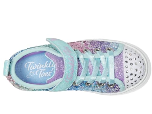 Skechers Kids Twinkle Sparks - Sequin Flash Sneaker, Light Blue/Multi, 11 Little Kid by Skechers - Image 3