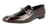Prada Men's 2DC100 X6O F0038 Brown Brushed Spazzolato Leather Business Shoes US 9.5 / EU 8.5 (42,5)