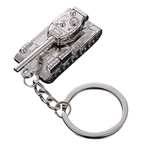 Tank Keychain for Men, Punk Tank Key Chain, Norse Viking Tank Key Ring, 3D Tank Keychains, Silver Tank Totem Keyring, Vintage Tank Keychain Accessories