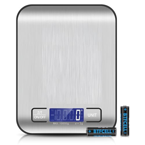 Balança Alimentos Cozinha 10kg em Inox Balanca Digital Precisao Portátil Balança Alimento