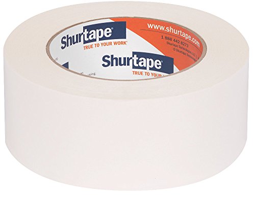 Shurtape DF 65 General Purpose Grade Double-Coated Flat Paper Tape, 48mm x 33m, Natural, Case of 24 Rolls (104693)