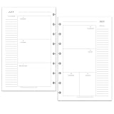 BetterNote July 2021 - June 2022 Academic HORIZONTAL Weekly & Monthly Calendar for Disc-Bound Planner, Half Letter Size, Fits 8 Disc Circa Junior, Arc Jr, 5.5' x 8.5' Classic (Notebook Not Included)