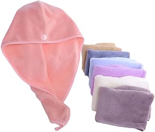 Quick Dry Hair Cap - Super Absorbent Twist Hair Wrap - Premium Shower Turban Hat (24 x 63 cm)