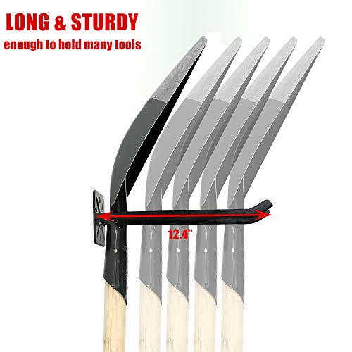 Ultrawall Wall Mounted Hanger Garden Tool Storage Organizer, Garage Hooks for Snow Board Hook Tire Rack, 2 Pack