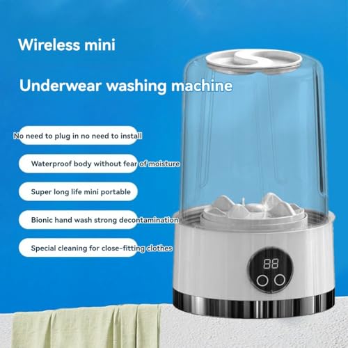 Ohulelks Portable Washing Machine Socks Washing Small Washing Machine for Apartment Green - Image 3