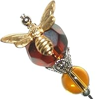 Algopix Similar Product 5 - BEE HONEY AMBER GLASS CRYSTAL Stick Hat