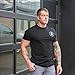 SAVAGE SPARTAN Muscle T-Shirt for Men - American Warrior Helmet Athletic Fit Tee (Medium, Black)