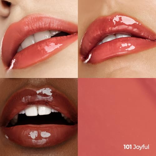 Image of Laka Fruity Glam Lip Tint Mini, 1.9g /0.07oz, Glowing Lip Stain with Wide Color Spectrum, Hydrating & Lightweight Texture, Long-Lasting Bold Stain, Non-Sticky, Vegan, K-Beauty (#101 Joyful)
