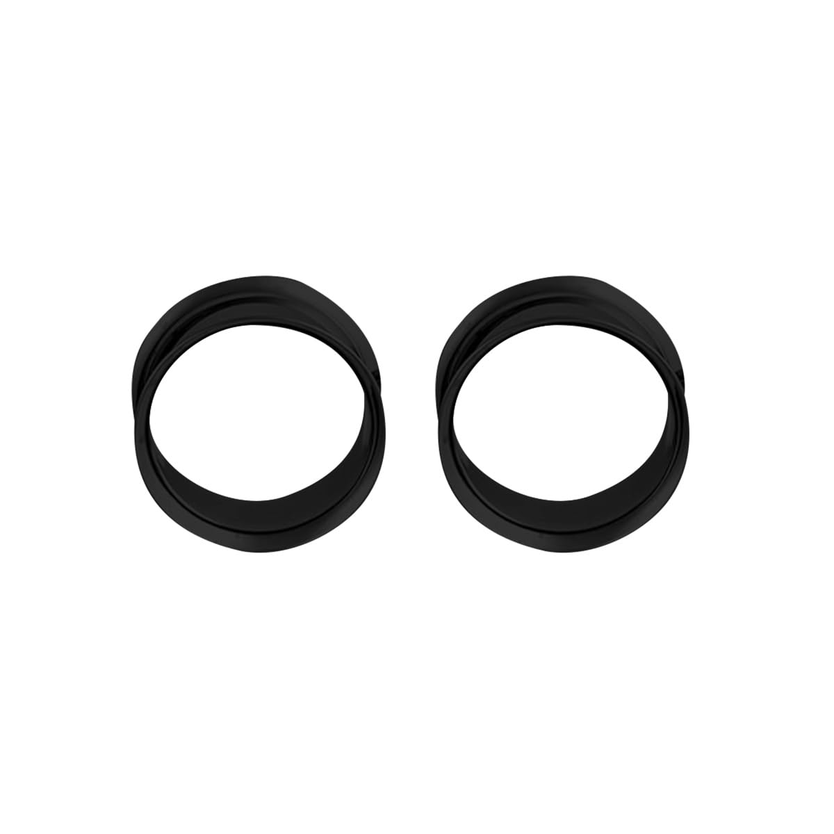 Luxe Modz 2-8PCS Surgical Steel PVD Black Gold Silver 12G-2 Inch Ear Gauges, Ear Tunnels, Tunnels For Ears, Double Flared Tunnels Plugs Earring