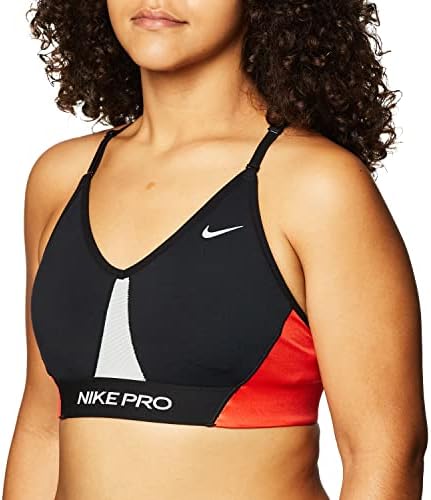 Nike CZ7186-010 NIKE INDY PRO CLN BRA Sports bra womens black/white/chile  red/(metallic silver) XS: Buy Online at Best Price in UAE - Amazon.ae
