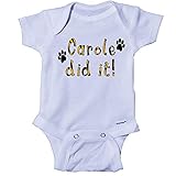 Snappy Suits Carole Did It Tiger King Funny Baby Onesie One-Piece Bodysuit Romper T-Shirt (0-3...