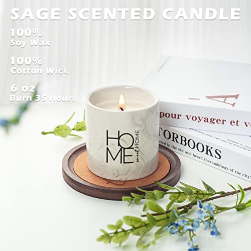 Freejac New Home Gift For Home Sweet Home Decor Housewarming Gift For Women Men Friends House Warming Decoration Party New Homeowner Gifts For Someone Moving Away Sage Scented Candle For Stress Relief #TOP2