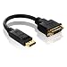 Produktbild PureInstall PI170 DisplayPort/DVI Pigtail Adapter (DisplayPort Stecker konvertiert auf DVI-D (24+5) Buchse), zertifziert, 0,1m, schwarz