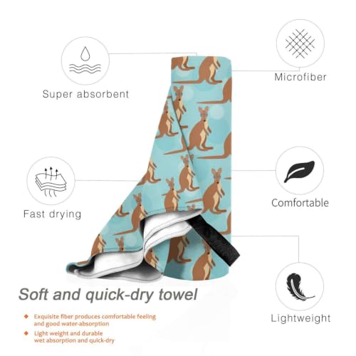 Toalla de baño grande con diseño de zoológico para gimnasio y spa 5