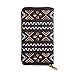 Produktbild JHGFG African Seamless Pattern Echtes Leder Geldbörse Lange Damen Geldbörse Handtasche Multi Kartenhalter Organizer Für Frauen Angepasst