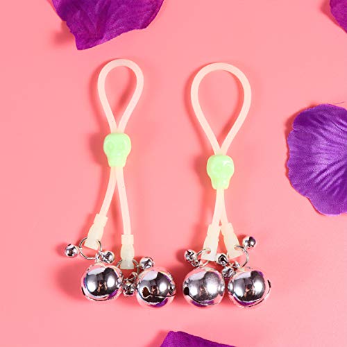 HEALLILY 2 Peças de Grampo de Mamilo Não Perfurado Grampo de Mamilo Ajustável para Casais (Corda de