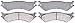 ACDelco 14D802M Advantage Semi-Metallic Rear Disc Brake Pad Set