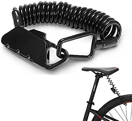 Cable Lock - Candado antirrobo portátil de 3 dígitos para equipaje, bicicletas, cascos, scooters eléctricos y motocicletas