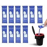 POO GEL Portable Toilet Gel, for Portable Toilet, Eco Absorbent Gel Camping Toilet Powder for Potty Bags, Portable Toilet Absorbent Gel Powder for Camping Hiking (20g / 10pcs)