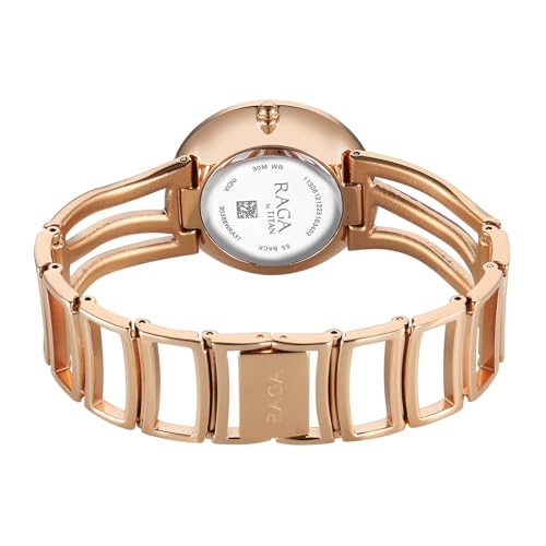 Image of Titan Raga Sierra with Brown Dial Rose Gold&Brown Brass Strap Watch for Women - 95388KM01