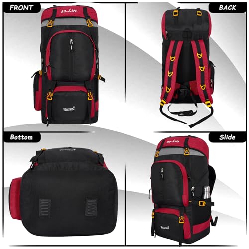 Image of 80L Travel Backpack for Outdoor Sport Camp Hiking Trekking Bag Camping Rucksack