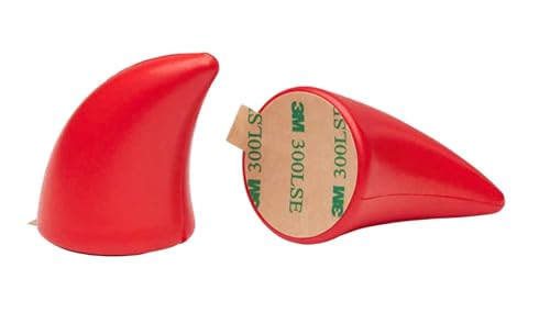 Helmet Flair® Softeez™ Red Devil Horns For Helmet | Made In Usa | Foam Helmet Accessory For Bike Helmet, Ski Helmet & Airsoft Helmet | Peel & Stick | Pair (Helmet Not Included) (Red) #TOP1