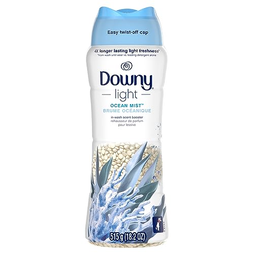 Image of Downy Light Laundry Scent Booster Beads, Ocean Mist Scent, 18.2 OZ, In-wash fabric beads designed to be gentle with a light boost of scent, No Heavy Perfumes
