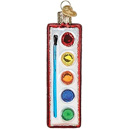 Old World Christmas Ornaments Watercolor Palette Glass Blown Ornaments for Christmas Tree