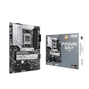 ASUS Prime X670-P, an AMD X670 Ryzen AM5 ATX Motherboard with Three M.2 Slots, DDR5, USB 3.2 Gen 2x2 Type-C , USB4 Header, and 2.5Gb Ethernet
