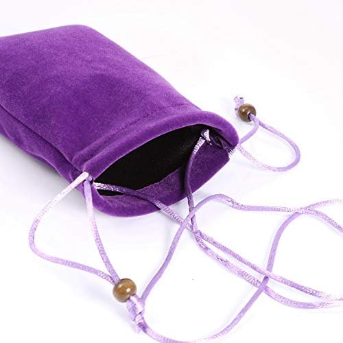 Miniatura 3 de Leisure - Bolsa de terciopelo de algodón para teléfono celular, funda universal de 6.4 pulgadas con correa de cordón, bolsa para colgar collar para