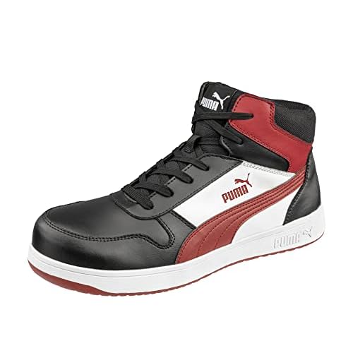 PUMA Safety FRONTCOURT BLK WHT RED Mid Sicherheitsschuh schwarz-weiß-rot Gr. 47
