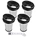 Rebirthcare 4 Stück VCH9632 Filter für Grundig VCH9629 VCH9630 VCH9631 VCH9632 Handstaubsauger Filter Hepa Filter Ersatzfilter Ersatzteile ustauschfilter mit Reinigungsbürste,Ersetzen Sie # 9178008590