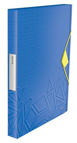 Leitz Urban Chic Ablagebox, Für bis zu 250 Blatt in A4 Format, Gummizugverschluss, Polypropylen, Blau, 39480032