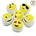 Srenta Emoji Hacky Sacks, 12 Pack Hacky Sack Balls for Kids, Funny Emoji Kickballs Party Favors, Assorted Emoticon Design Hacky Sack Balls for Adults, Hackie Sack Ball, Juggling Balls & Emoji Balls