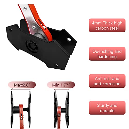 Lajiaoz Red Brake Caliper Press Tool - Universal Automotive Ratcheting Brake Caliper Compress Piston Spreader Tools And 360 Degree Swing Ratchet Hand Tool For Car Repair And Replace （With 2 Hangers） #TOP3