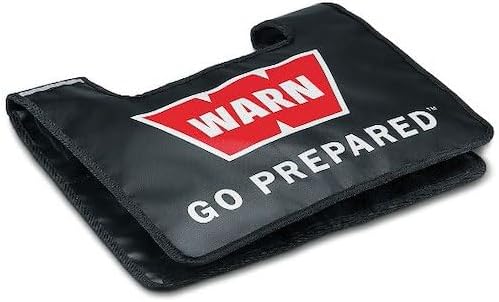 WARN 91575 Winch Damper with Rigging Accessory Storage Pocket and Reflective Strips , Black